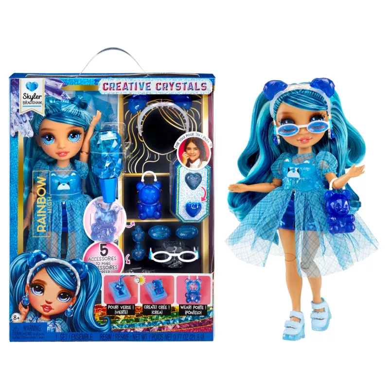 Boneca de moda Rainbow High Creative Crystals - Skyler