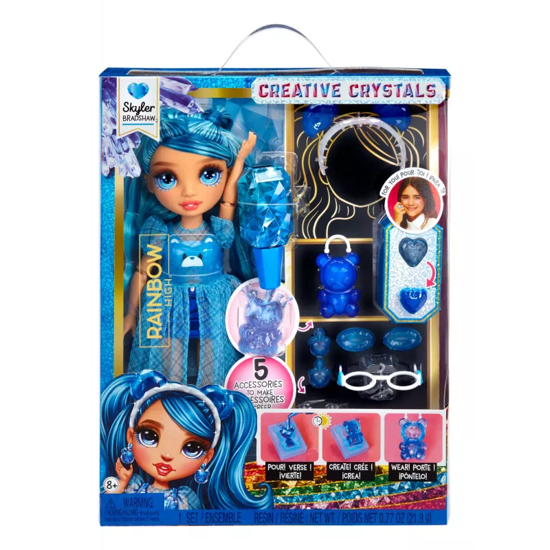 Boneca de moda Rainbow High Creative Crystals - Skyler