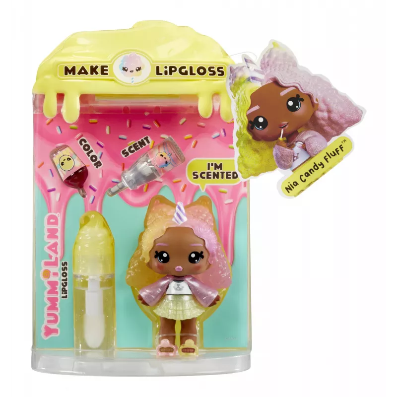 Boneca Yummiland Lip Gloss MGA Entertainment Série 2 - Cotton Candy (Nia Candy Fluff)