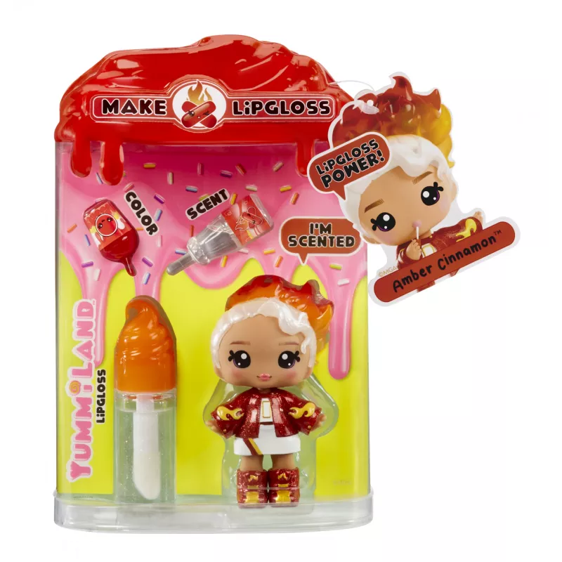 Boneca Yummiland Lip Gloss MGA Entertainment Série 2 - Cinnamon Spice (Amber Cinnamon)