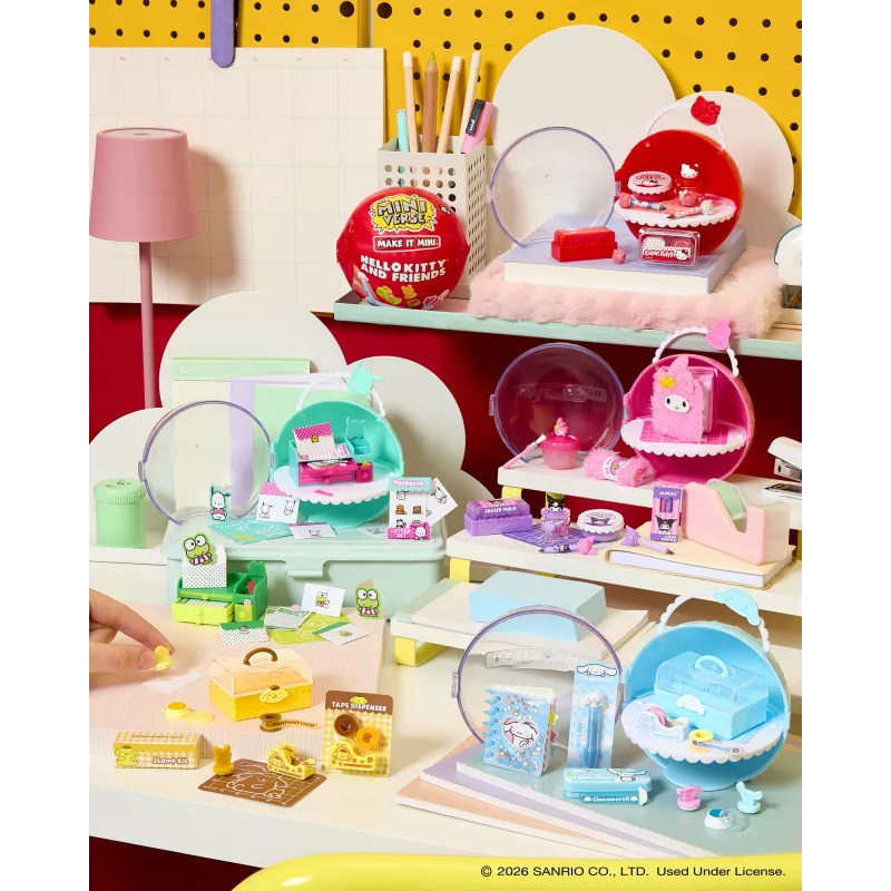 Miniverse Make It Mini Hello Kitty and Friends Série 3, 8 anos, Hello Kitty, multicolor, plástico, resina