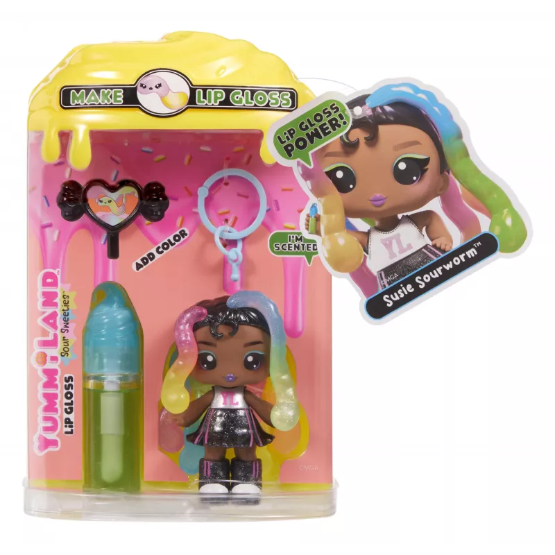 Boneca Yummiland Lip Gloss MGA Entertainment Sour Sweeties - Sasha Sourworms
