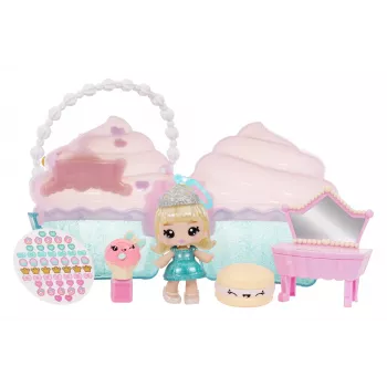 MGA Entertainment Yummiland Beauty Bag Playset + Boneca Lip Gloss - Cupcake Beauty Bag