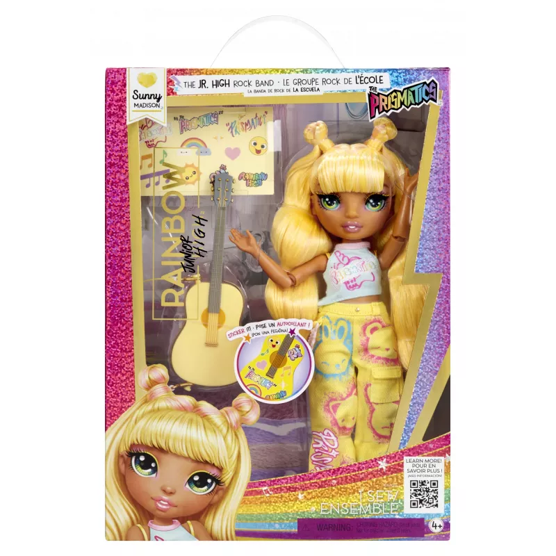 Bonecas de moda Rainbow High Junior High Jr High Rockband - Sunny