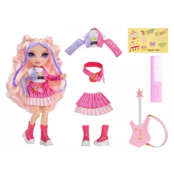 Bonecas de moda Rainbow High Jr High Rockband - Bella, boneca de moda, feminino, 4 ano(s), menino/menina, multicolor