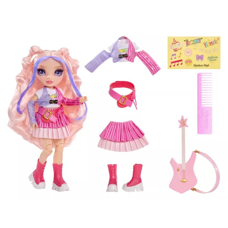 Bonecas de moda Rainbow High Jr High Rockband - Bella, boneca de moda, feminino, 4 ano(s), menino/menina, multicolor