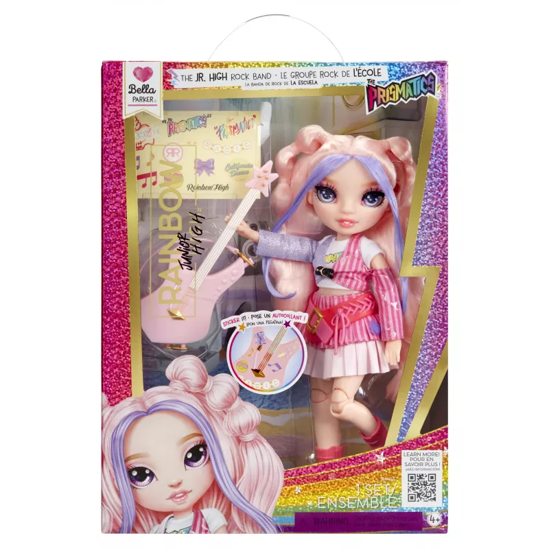 Bonecas de moda Rainbow High Jr High Rockband - Bella, boneca de moda, feminino, 4 ano(s), menino/menina, multicolor