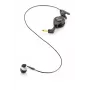 Microfone de gravação para telefone Philips, com fios, chamadas/música, headset, preto, prateado