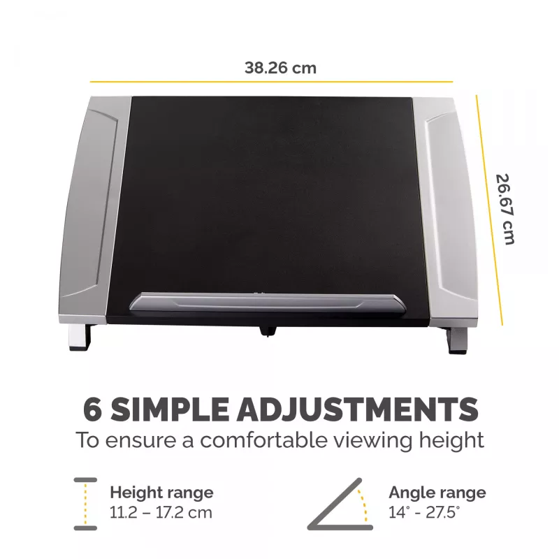 Suporte para portátil Fellowes Office Suites, preto, 43,2 cm (17 polegadas), 5 kg, 140 - 190 mm, 382 mm, 290 mm