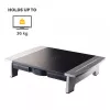 Suporte para monitor de computador Fellowes com 5 regulações de altura - elevação de monitor Office Suites com compartimento de arrumação - suporte para monitor ergonómico ajustável para computador - peso máx. 36 kg/tamanho máx. 28 polegadas - grafite