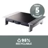 Suporte para monitor de computador Fellowes com 5 regulações de altura - elevação de monitor Office Suites com compartimento de arrumação - suporte para monitor ergonómico ajustável para computador - peso máx. 36 kg/tamanho máx. 28 polegadas - grafite