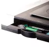 Suporte para monitor de computador Fellowes com 5 regulações de altura - elevação de monitor Office Suites com compartimento de arrumação - suporte para monitor ergonómico ajustável para computador - peso máx. 36 kg/tamanho máx. 28 polegadas - grafite