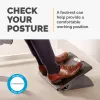 Repousa-pés para debaixo da secretária Fellowes – repousa-pés Office Suites, repousa-pés ergonómico com 3 posições de altura ajustáveis e tecnologia antibacteriana – repousa-pés para escritório e casa – preto
