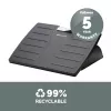 Repousa-pés para debaixo da secretária Fellowes – repousa-pés Office Suites, repousa-pés ergonómico com 3 posições de altura ajustáveis e tecnologia antibacteriana – repousa-pés para escritório e casa – preto