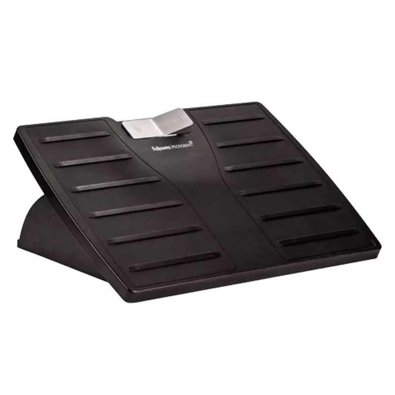 Repousa-pés para debaixo da secretária Fellowes – repousa-pés Office Suites, repousa-pés ergonómico com 3 posições de altura ajustáveis e tecnologia antibacteriana – repousa-pés para escritório e casa – preto