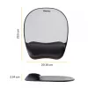 Tapete de rato com apoio de pulso Fellowes Mouse Mat Wrist Support - tapete de rato em espuma viscoelástica com almofada macia - tapete de rato ergonómico para computador, portátil, home office - compatível com ratos laser e óticos - prata
