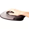 Tapete de rato com apoio de pulso Fellowes Mouse Mat Wrist Support - tapete de rato em espuma viscoelástica com almofada macia - tapete de rato ergonómico para computador, portátil, home office - compatível com ratos laser e óticos - prata