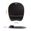 Tapete de rato com apoio de pulso Fellowes em espuma viscoelástica tapete de rato ergonómico preto