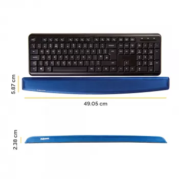 Apoio de pulso Fellowes 9178401 em gel, poliuretano azul