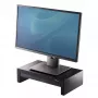 Suporte para monitor de computador Fellowes com 3 regulações de altura - elevação de monitor Designer Suites com compartimento de arrumação - suporte para monitor ergonómico ajustável para computador - peso máx. 18 kg / tamanho máx. 21 polegadas - preto/branco pérola