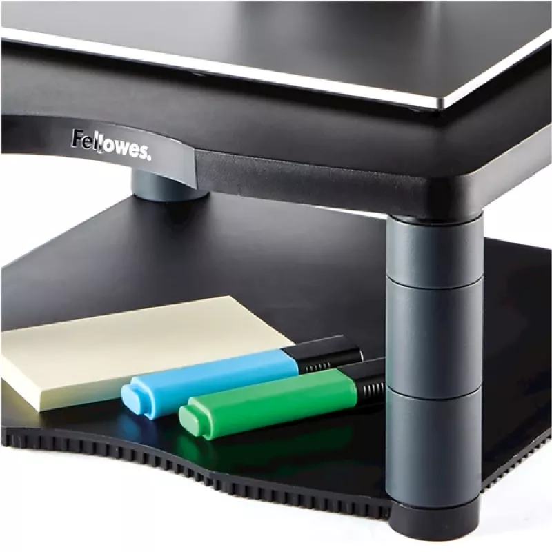 Suporte para monitor Fellowes Premium grafite, autónomo, 36 kg, 53,3 cm (21 polegadas), regulação de altura, grafite