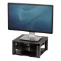 Suporte para monitor de computador Fellowes com 3 regulações de altura – Premium Monitor Riser Plus com gestão de cabos – suporte para monitor ergonómico ajustável para computador – peso máx. 36 kg / tamanho máx. 21 polegadas – grafite