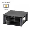 Suporte para monitor de computador Fellowes com 3 regulações de altura – Premium Monitor Riser Plus com gestão de cabos – suporte para monitor ergonómico ajustável para computador – peso máx. 36 kg / tamanho máx. 21 polegadas – grafite