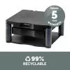 Suporte para monitor de computador Fellowes com 3 regulações de altura – Premium Monitor Riser Plus com gestão de cabos – suporte para monitor ergonómico ajustável para computador – peso máx. 36 kg / tamanho máx. 21 polegadas – grafite