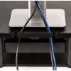 Suporte para monitor de computador Fellowes com 3 regulações de altura – Premium Monitor Riser Plus com gestão de cabos – suporte para monitor ergonómico ajustável para computador – peso máx. 36 kg / tamanho máx. 21 polegadas – grafite
