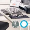 Apoio de pulso para tapete de rato Fellowes - tapete de rato Health-V com proteção antibacteriana - tapete de rato ergonómico para computador, portátil, home office - preto