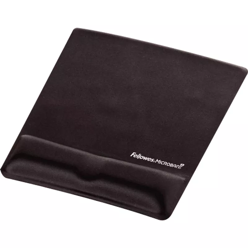 Apoio de pulso para tapete de rato Fellowes - tapete de rato Health-V com proteção antibacteriana - tapete de rato ergonómico para computador, portátil, home office - preto