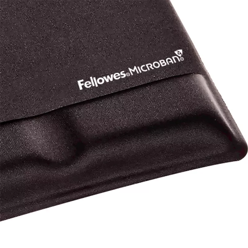 Apoio de pulso para tapete de rato Fellowes - tapete de rato Health-V com proteção antibacteriana - tapete de rato ergonómico para computador, portátil, home office - preto