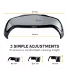 Suporte para monitor de computador Fellowes com 3 alturas ajustáveis - elevação de monitor Smart Suites - suporte para monitor ergonómico ajustável para computador - peso máx. 10 kg/tamanho máx. 21 polegadas - preto