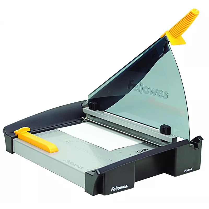 Cortador de papel Fellowes Plasma A3/180 – comprimento de corte 46 cm, capacidade 40 folhas, grafite/prateado/amarelo