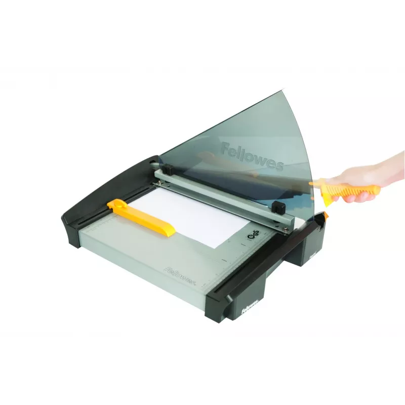 Cortador de papel Fellowes Plasma A3/180 – comprimento de corte 46 cm, capacidade 40 folhas, grafite/prateado/amarelo