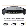 Suporte para monitor de computador Fellowes com 3 alturas ajustáveis – Smart Suites Monitor Riser Plus com arrumação – suporte para monitor ergonómico ajustável para computador – peso máx. 10 kg/tamanho máx. 21 polegadas – preto