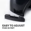 Suporte para monitor de computador Fellowes com 3 alturas ajustáveis – Smart Suites Monitor Riser Plus com arrumação – suporte para monitor ergonómico ajustável para computador – peso máx. 10 kg/tamanho máx. 21 polegadas – preto
