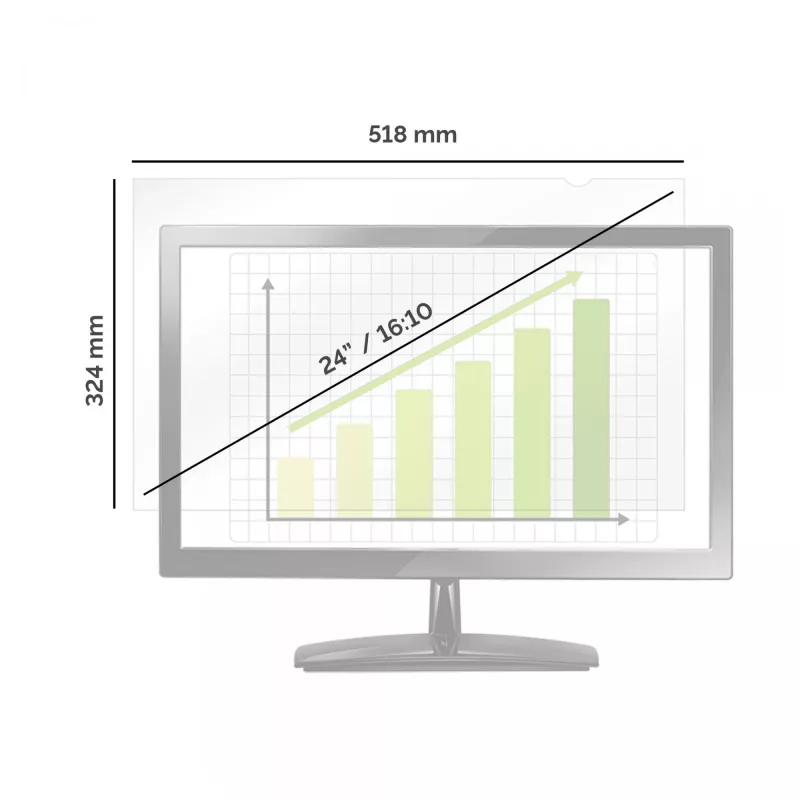 Filtro de privacidade Fellowes PrivaScreen 61 cm (24 polegadas) para monitor sem moldura