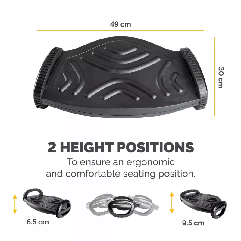 Repousa-pés Fellowes para debaixo da secretária – repousa-pés Smart Suites, ergonómico – repousa-pés para escritório e casa – preto
