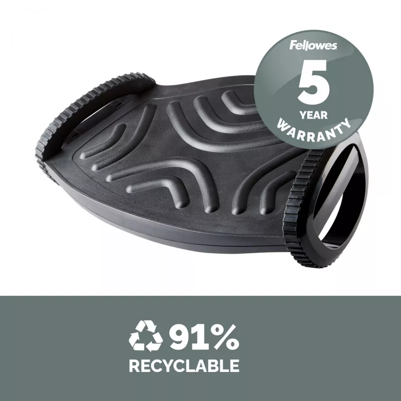 Repousa-pés Fellowes para debaixo da secretária – repousa-pés Smart Suites, ergonómico – repousa-pés para escritório e casa – preto