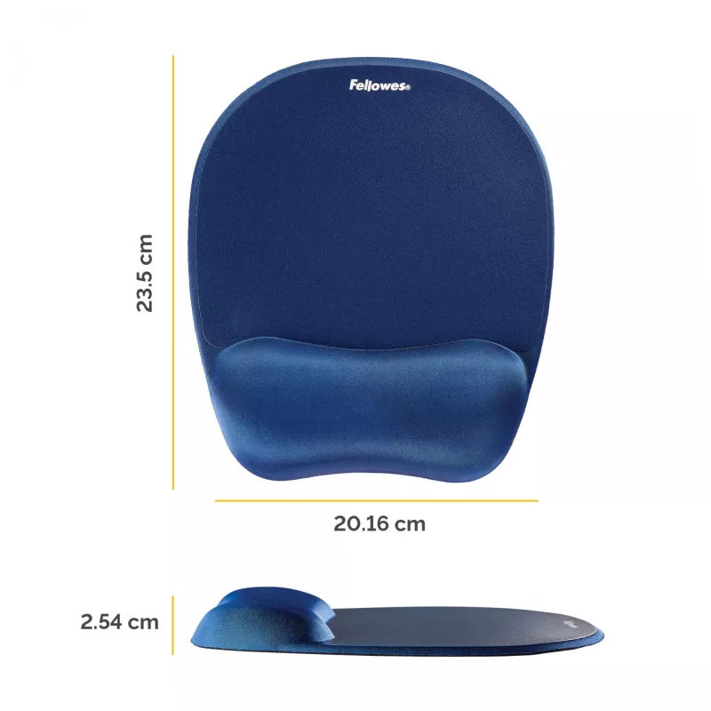 Tapete de rato/apoio de pulso Fellowes Memory Foam safira