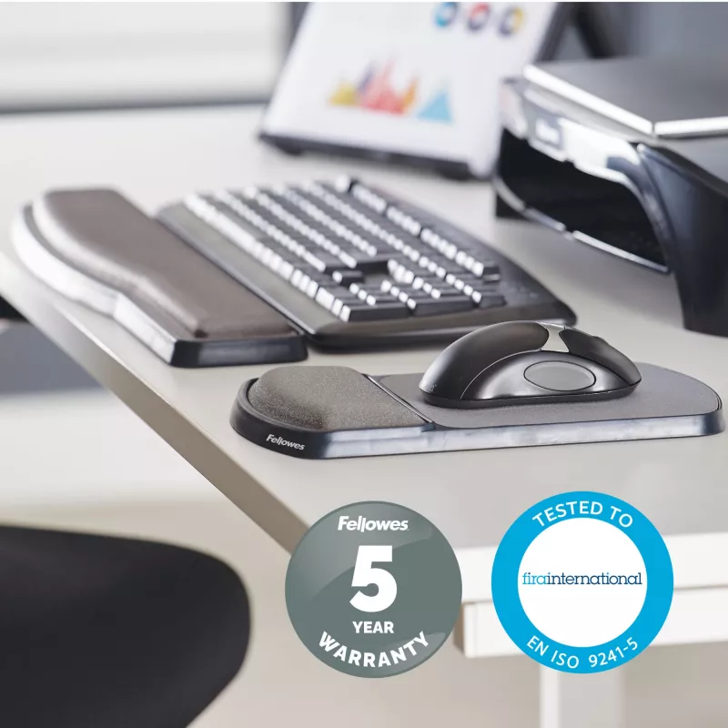 Apoio de pulso para tapete de rato Fellowes ajustável em ângulo Premium Gel