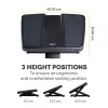 Repousa-pés Fellowes para debaixo da secretária – repousa-pés ergonómico Professional Series com 3 alturas ajustáveis e superfície de massagem – banco repousa-pés para escritório e casa – preto