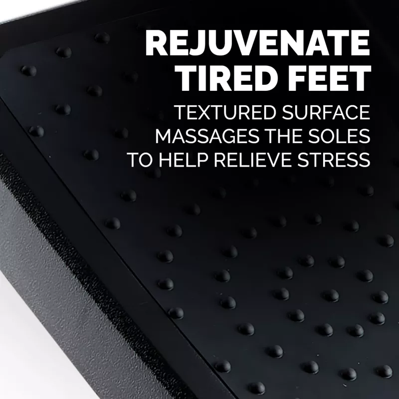 Repousa-pés Fellowes para debaixo da secretária – repousa-pés ergonómico Professional Series com 3 alturas ajustáveis e superfície de massagem – banco repousa-pés para escritório e casa – preto