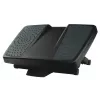 Repousa-pés Fellowes para debaixo da secretária – repousa-pés ergonómico Professional Series com 3 alturas ajustáveis e superfície de massagem – banco repousa-pés para escritório e casa – preto