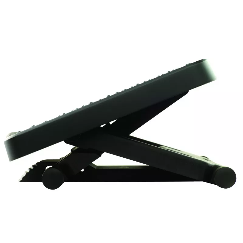 Repousa-pés Fellowes para debaixo da secretária – repousa-pés ergonómico Professional Series com 3 alturas ajustáveis e superfície de massagem – banco repousa-pés para escritório e casa – preto