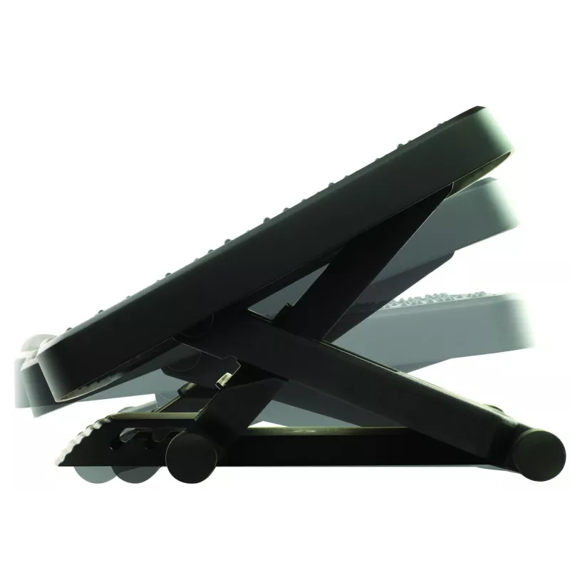 Repousa-pés Fellowes para debaixo da secretária – repousa-pés ergonómico Professional Series com 3 alturas ajustáveis e superfície de massagem – banco repousa-pés para escritório e casa – preto