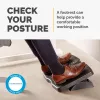 Repousa-pés Fellowes para debaixo da secretária – apoio de pés Refresh repousa-pés ergonómico com 2 alturas ajustáveis e superfície de massagem – repousa-pés para escritório e casa – preto