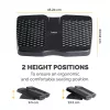 Repousa-pés Fellowes para debaixo da secretária – apoio de pés Refresh repousa-pés ergonómico com 2 alturas ajustáveis e superfície de massagem – repousa-pés para escritório e casa – preto