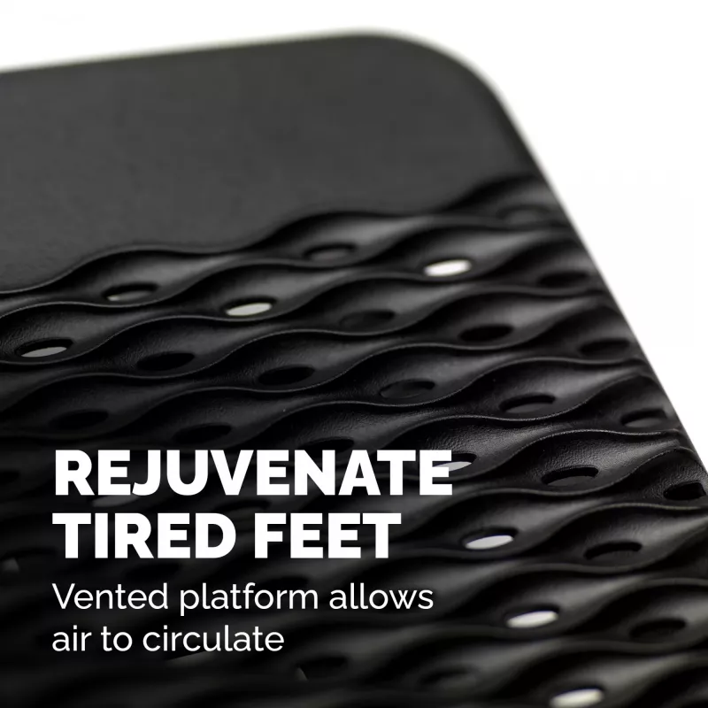 Repousa-pés Fellowes para debaixo da secretária – apoio de pés Refresh repousa-pés ergonómico com 2 alturas ajustáveis e superfície de massagem – repousa-pés para escritório e casa – preto